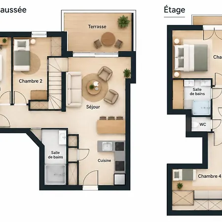 Large New Duplex, 10 People Mountain View & Terrace Apartment